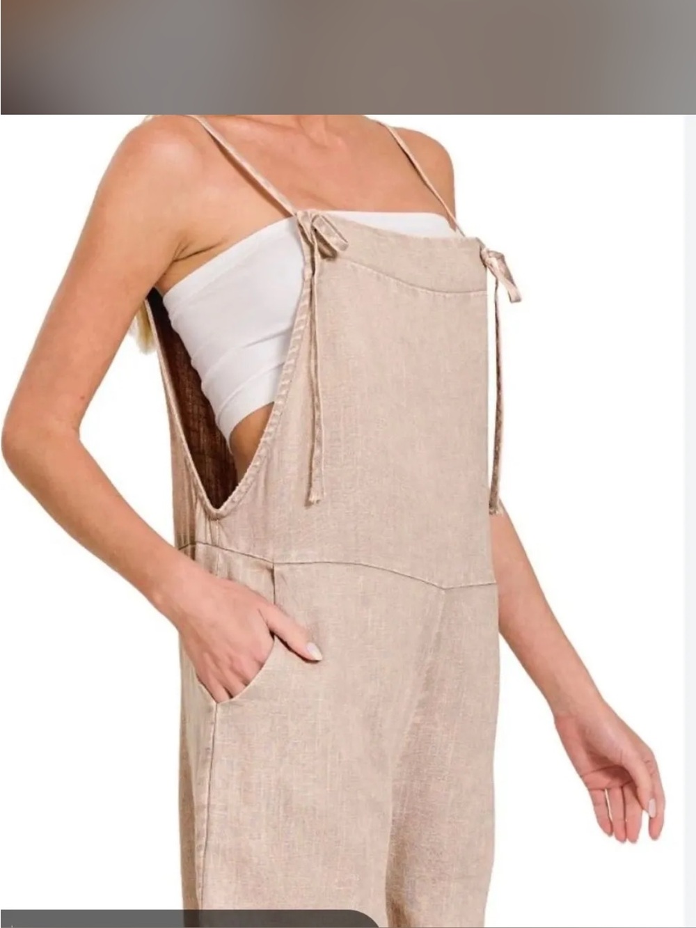 zenana linen blend romper L